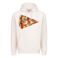 Pale Pink pizza slice Premium Hoodie - AdoDesignShop