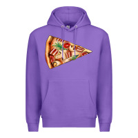 Purple pizza slice Premium Hoodie - AdoDesignShop