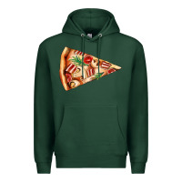 Sports Green pizza slice Premium Hoodie - AdoDesignShop