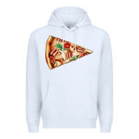 White pizza slice Premium Hoodie - AdoDesignShop