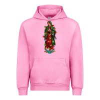 Fuchsia Pink our lady of Guadalupe Christmas Urban Hoodie - Jasminsmagicworld