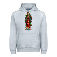 Heather Grey our lady of Guadalupe Christmas Urban Hoodie - Jasminsmagicworld