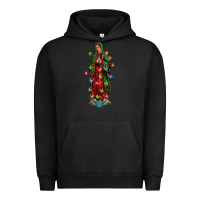 Pigment Black our lady of Guadalupe Christmas Urban Hoodie - Jasminsmagicworld