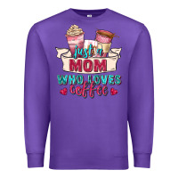 Purple just a mom who loves coffee Premium Sweatshirt - Zillion Design Studio