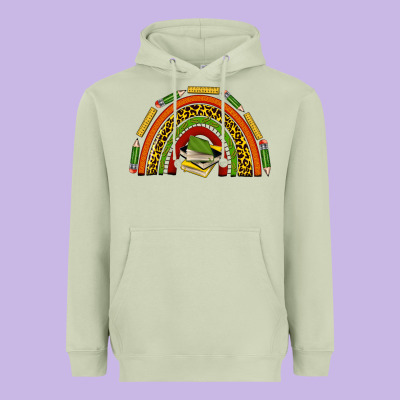 Black History Teacher Rainbow Heavyweight Hoodie Designed By Texasbilliewilder