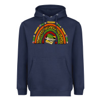 Navy black history teacher rainbow Heavyweight Hoodie - texasbilliewilder