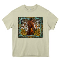 Mossy Western Horse Mouse Pad Heavy Core Tee - CowhideDigitalArt
