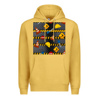 Antique Gold construction signs seamless pattern Premium Hoodie - BundleAndBundleShop