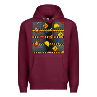 Burgundy construction signs seamless pattern Premium Hoodie - BundleAndBundleShop