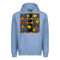 Colony Blue construction signs seamless pattern Premium Hoodie - BundleAndBundleShop