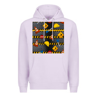 Lilac construction signs seamless pattern Premium Hoodie - BundleAndBundleShop