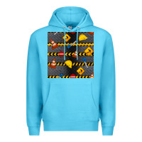 Ocean Blue construction signs seamless pattern Premium Hoodie - BundleAndBundleShop