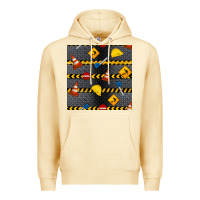 Pina Colada construction signs seamless pattern Premium Hoodie - BundleAndBundleShop
