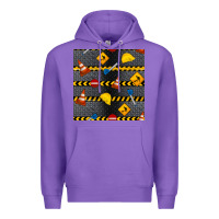 Purple construction signs seamless pattern Premium Hoodie - BundleAndBundleShop