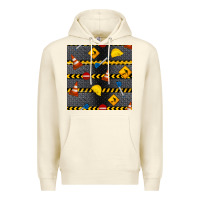 Sandshell construction signs seamless pattern Premium Hoodie - BundleAndBundleShop
