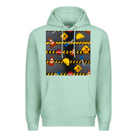 Seafoam construction signs seamless pattern Premium Hoodie - BundleAndBundleShop