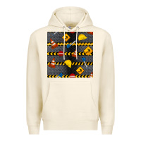 Tofu construction signs seamless pattern Premium Hoodie - BundleAndBundleShop