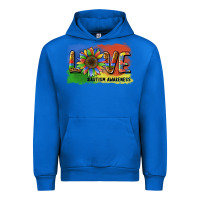 Cobalt sunflower love autism awareness Urban Hoodie - BarkalooDesign