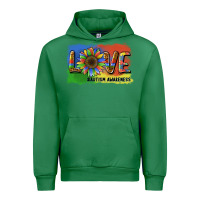 Emerald sunflower love autism awareness Urban Hoodie - BarkalooDesign