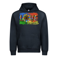 Navy sunflower love autism awareness Urban Hoodie - BarkalooDesign