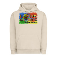 Pigment French Oak sunflower love autism awareness Urban Hoodie - BarkalooDesign