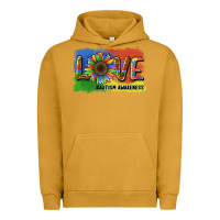 Pigment Peanut Butter sunflower love autism awareness Urban Hoodie - BarkalooDesign