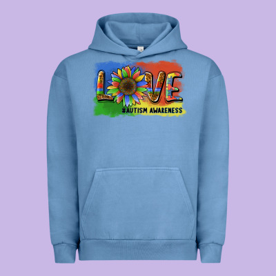 Sunflower Love Autism Awareness Urban Hoodie Designed By Barkaloodesign