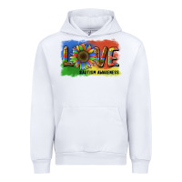 White sunflower love autism awareness Urban Hoodie - BarkalooDesign