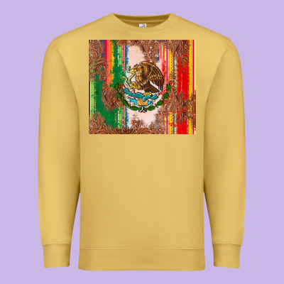 Mexican Flag Serape Premium Sweatshirt Designed By Cts Tumbler Store