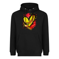 Black fruits and softball heart Heavyweight Hoodie - Zillion Design Studio