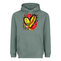 Sage fruits and softball heart Heavyweight Hoodie - Zillion Design Studio