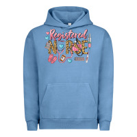 Pigment Pebble Blue Registered Nurse Urban Hoodie - LillyAllenDesigns