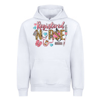 White Registered Nurse Urban Hoodie - LillyAllenDesigns