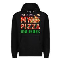 Black my pizza  my rules Premium Hoodie - AdoDesignShop
