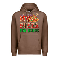 Chestnut my pizza  my rules Premium Hoodie - AdoDesignShop