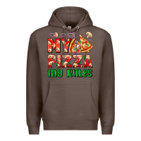 Coffee my pizza  my rules Premium Hoodie - AdoDesignShop