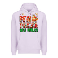 Lilac my pizza  my rules Premium Hoodie - AdoDesignShop