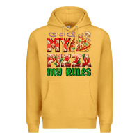 Mustard my pizza  my rules Premium Hoodie - AdoDesignShop