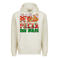 Oatmeal Heather my pizza  my rules Premium Hoodie - AdoDesignShop