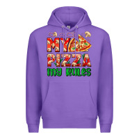 Purple my pizza  my rules Premium Hoodie - AdoDesignShop