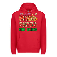 Red my pizza  my rules Premium Hoodie - AdoDesignShop