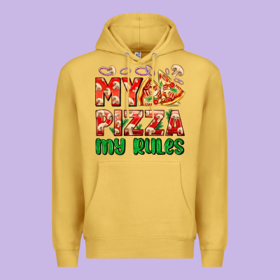 My Pizza  My Rules Premium Hoodie Designed By Adodesignshop
