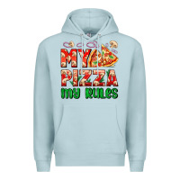 Blue Mist my pizza  my rules Premium Hoodie - AdoDesignShop