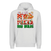 Dove Grey my pizza  my rules Premium Hoodie - AdoDesignShop