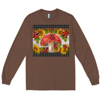 Chestnut ladybug mushrooms Long Sleeve Tee - BarkalooDesign