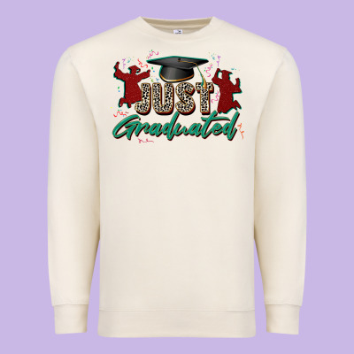 Just Graduated Premium Sweatshirt Designed By Zillion Design Studio