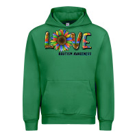 Emerald love sunflower autism awareness Urban Hoodie - BarkalooDesign