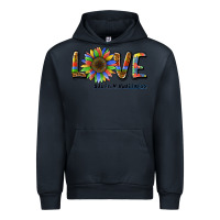Navy love sunflower autism awareness Urban Hoodie - BarkalooDesign
