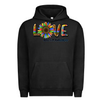 Pigment Black love sunflower autism awareness Urban Hoodie - BarkalooDesign