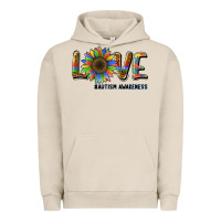Pigment French Oak love sunflower autism awareness Urban Hoodie - BarkalooDesign